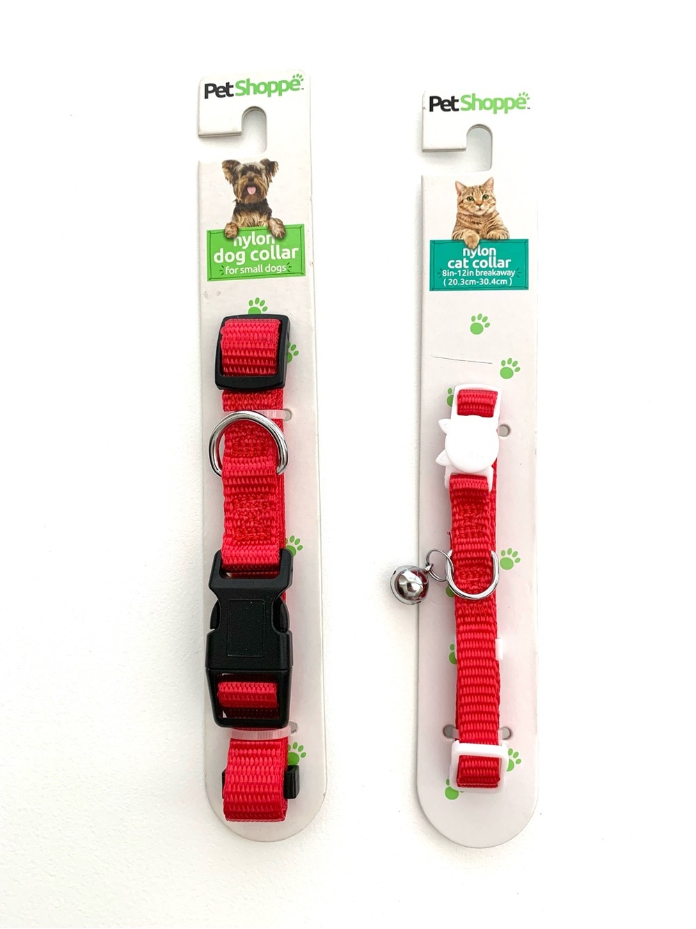NWT Set of 2 Red Adjustable Small Dog & a Cat Collars